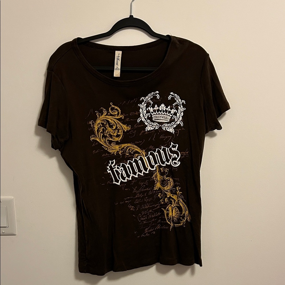L.A. Blues Brown Graphic Short Sleeve Tee